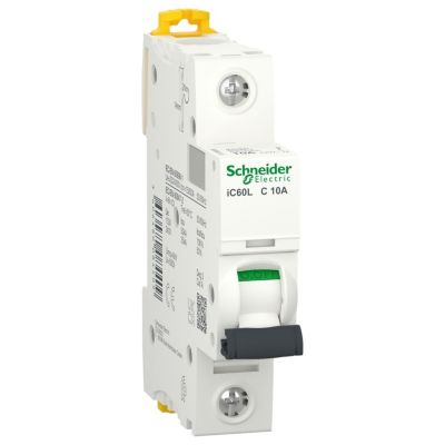 A9f74106 Schneider Ic60n Disjoncteur Unipolaire 1p Courbe C 10ka Bornes à Vis étrier