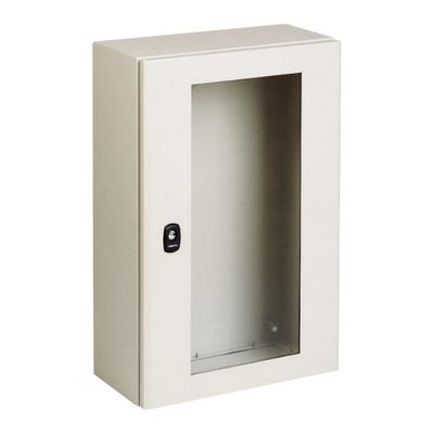 Nsys3dm6615t Coffret Métallique étanche Ip66 600x600x150 Porte Vitrée Spacial S3d Schneider Electric