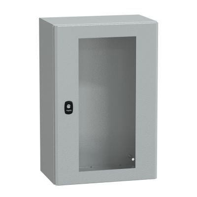 Nsys3d6425t Coffret Métallique étanche Ip66 600x400x250 Porte Vitrée Spacial S3d Schneider Electric