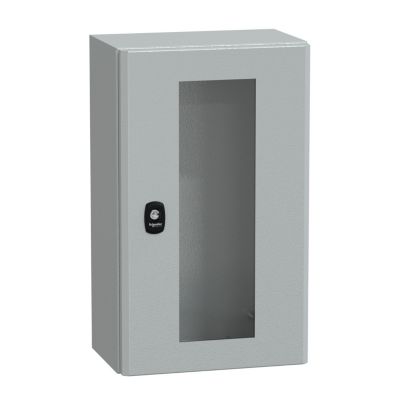 Nsys3d5320t Coffret Métallique étanche Ip66 500x300x200 Porte Vitrée Spacial S3d Schneider Electric