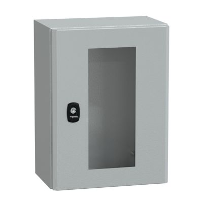 Nsys3d4320t Coffret Métallique étanche Ip66 400x300x200 Porte Vitrée Spacial S3d Schneider Electric