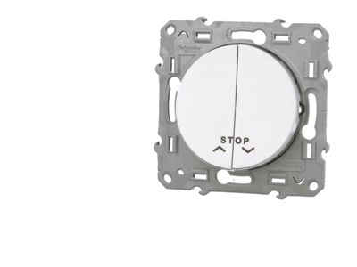 Schneider Electric Odace poussoir 2 boutons + fonction stop pour volets roulants S520227