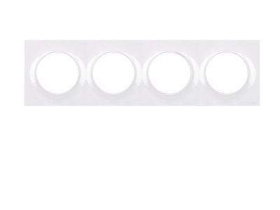 Schneider Electric Odace Styl plaque 4 postes horizontaux ou verticaux entraxe 71mm S520708
