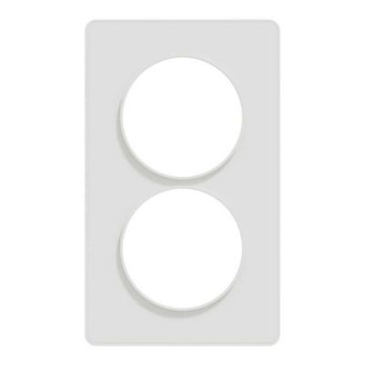plaque schneider electric odace touch 2 postes liseré 57 mm