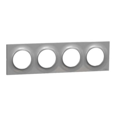plaque schneider electric odace styl 4 postes alu entraxe 71 mm