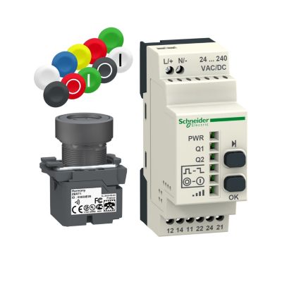 Xb5rfa02 Schneider Pack Bouton Poussoir Sans Fil & Sans Pile Programmable 24 à 240vca Harmony Xb5r