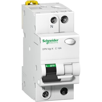 Disjoncteur Différentiel 30ma 1p+n 6ka Type Ac Courbe C 2 Modules Acti9 Dpn Vigi K Schneider