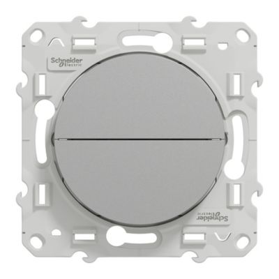 commande volet roulant bouton poussoir alu fixation par vis schneider odace