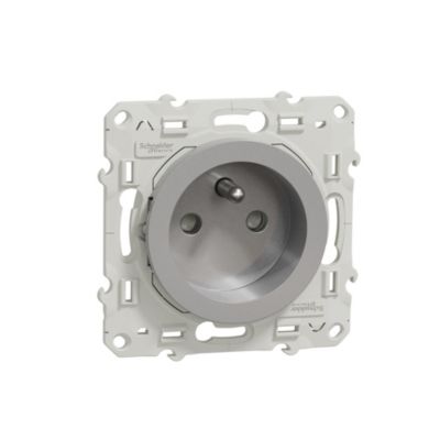 Schneider Electric Prise 2P+T Odace Aluminium - vue 2