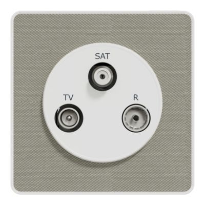 Mécanisme prise TV-FM-SAT Satellite Schneider Electric Odace blanc