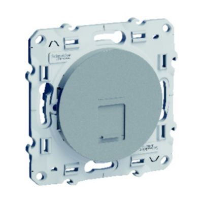 SCHNEIDER ELECTRIC Prise RJ45  Odace alu