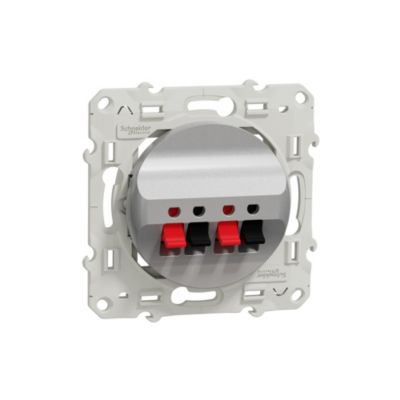 Mécanisme prise haut-parleur Schneider Electric Odace aluminium