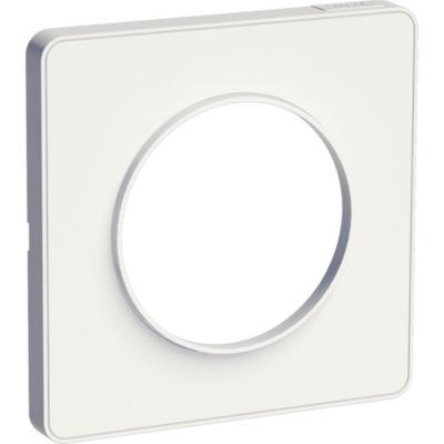 Plaque de finition simple Schneider Electric Odace Touch blanc