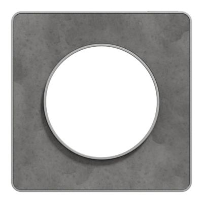 Plaque de finition simple Schneider Electric Odace Touch ardoise liseré aluminium