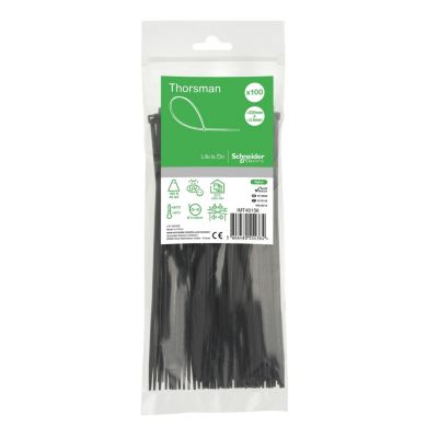 Schneider Collier Rilsan 200x3 6mm Nylon Lot De 100 Colliers Serre câbles