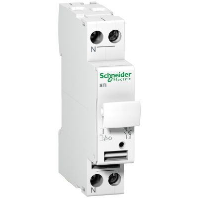 A9n15646 Sectionneur Porte Fusible Schneider 1p+n Pour Fusibles 10x38mm Schneider Acti9 Sti