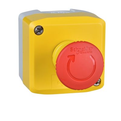 Schneider Xalk1781 Station Jaune 1 Bouton Poussoir à Tête Champignon Ø 40 Déverrouillage de Rotation 1Ö