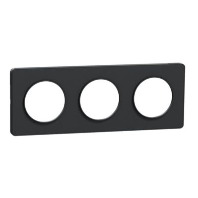 Plaque de finition 3 postes Schneider Electric Odace Touch S540806 coloris .227 x P.10 x H.85 mm