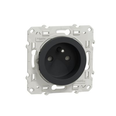 Mécanisme prise avec terre Schneider Electric Odace anthracite