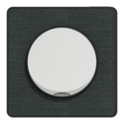 Plaque de finition 1 poste Odace Touch Kvadrat Schneider Electric tissu ombre et liseré anthracite