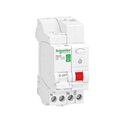 Schneider Electric R9ETC625 Resi9 XE disjoncteur détecteur d'arc 1P+N courbe C embrochable