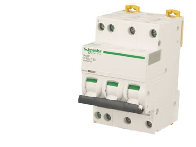Disjoncteur modulaire tétrapolaire compact Schneider Acti9 iC40N courbe C