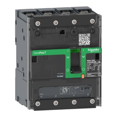 Disjoncteur ComPacT NSXmB Schneider Electric TM D 4P 25kA Borne à cosses