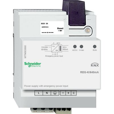 KNX alimentation 640mA avec entrée d'alimentation auxiliaire