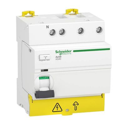 Interrupteur différentiel tête de groupe Acti9 iIG40 Schneider Electric 3P+N 30mA Type AC