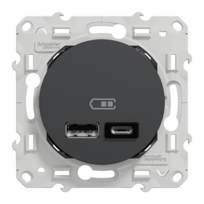 Mécanisme double chargeur usb A + C Schneider Electric Odace