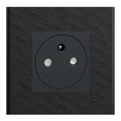 Plaque de finition simple Schneider Electric Unica Déco Signature ardoise
