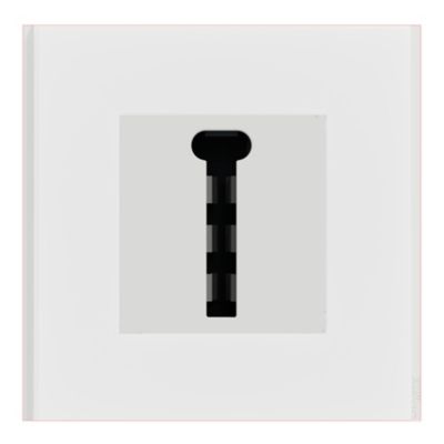 Plaque de finition simple Schneider Electric Unica Déco Signature blanc neige