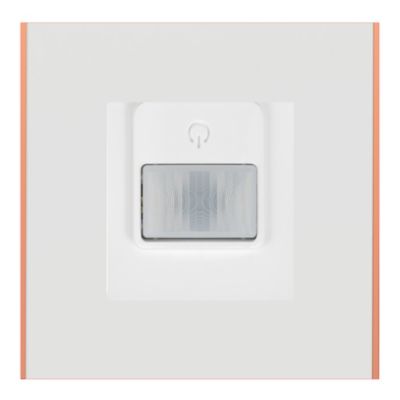 Plaque de finition simple Schneider Electric Unica Déco Subtil blanc liseré cuivré