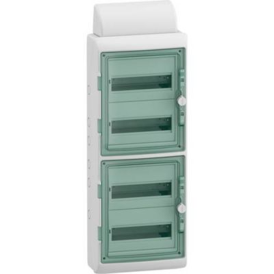 Schneider Electric 13988 Mureva répartiteur pour pièce humide 48 modules DIN IP65 montage apparent.