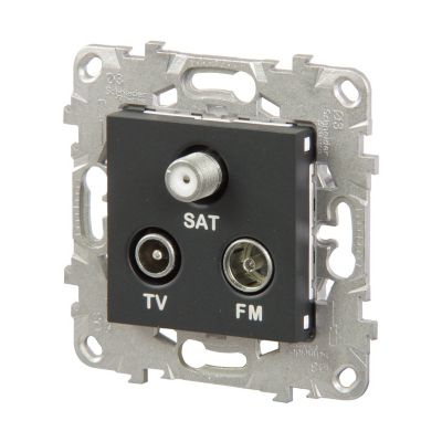 Mécanisme prise TV-FM-SAT Schneider Electric Unica Déco anthracite