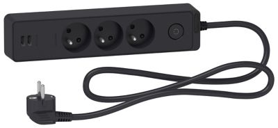 Schneider Electric Bloc multiprises 3 Prises + 2 USB - vue 2
