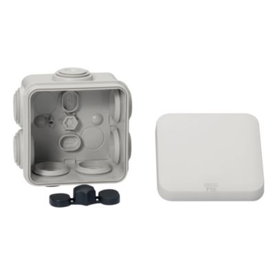 Lot de 5 boîtes de dérivation carrée extérieure avec 7 passe-câbles et système de verrouillage 65 x 