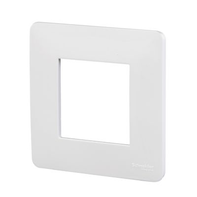 Plaque de finition simple Schneider Electric Unica Déco blanc