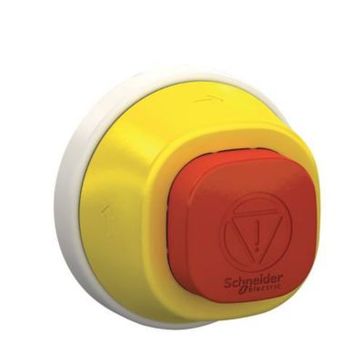 Bouton d'arrêt d'urgence illuminable 24 V ZB5AS84W2B tête champignon 32 mm montage 22 5 mm