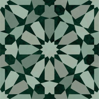 Lot 8 carreaux adhésifs décoratifs Vinyl Way Essaouira Dada Art effet carreau de ciment bleu & blanc