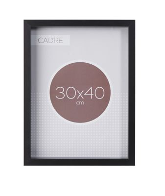 Cadre vitrine vide noir l.30 x H.40 cm