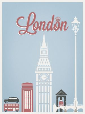 Affiche décorative London l.40 x H.50 cm