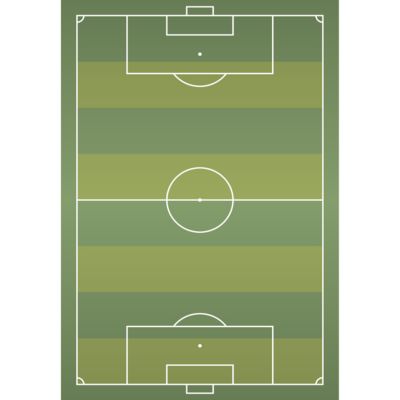 Tapis vinyle motif terrain de football coloris vert L.95x l.66 cm x ep. 2 mm