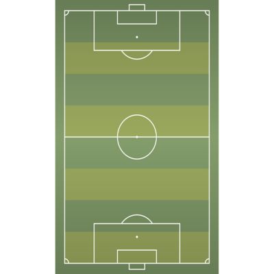 Tapis vinyle motif terrain de football coloris vert L.83x l.49,5 cm x ep. 2 mm