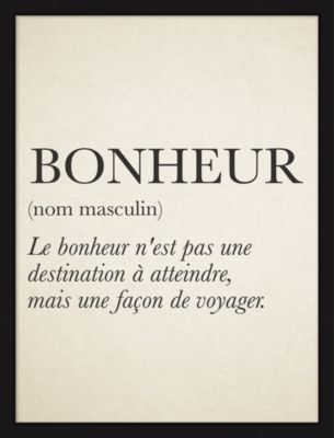 Image encadrée couleur bonheur Dada Art orientation portrait l.33 x H.43 x ép.3 cm