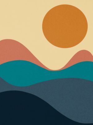 Affiche Collines Dada Art l.30 x H.40 cm