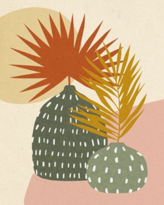 Affiche vases palmes Dada Art l.40 x H.50 cm