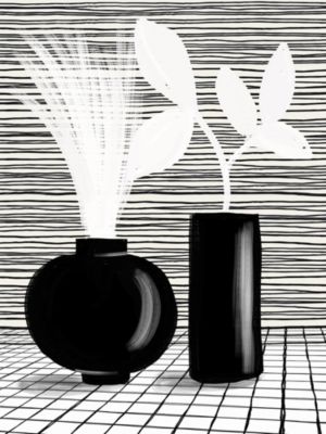 Affiche vases noir Dada Art L.40 x l.30 cm