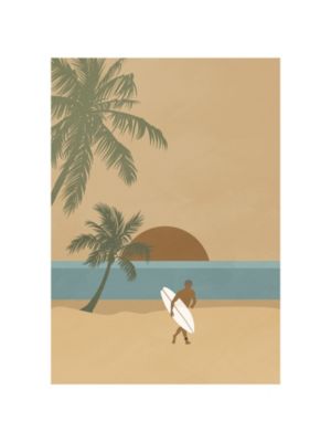 Affiche surfeur Oa Dada Art L.40 x l.30 cm