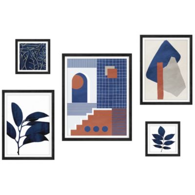 Lot 5 décors adhésifs Vinyl Way bleu L.60 x l.90 cm